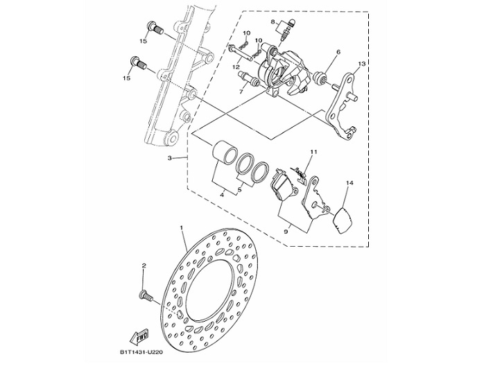 22 Front Brake Caliper