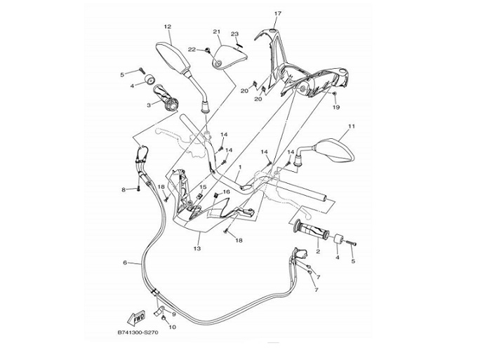 27 Steering Handle & Cable