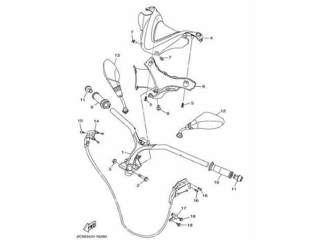 28 Steering Handle & Cable