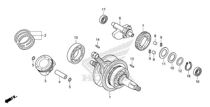 E-15 Crankshaft/Piston