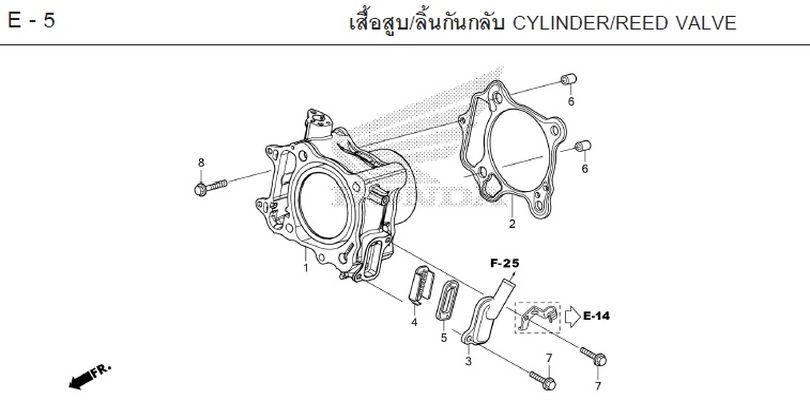 E-5 Cylinder/Reed Valve