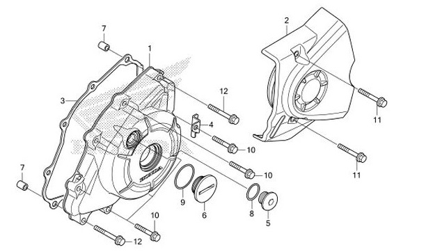 E-9 Left Crankcase Cover