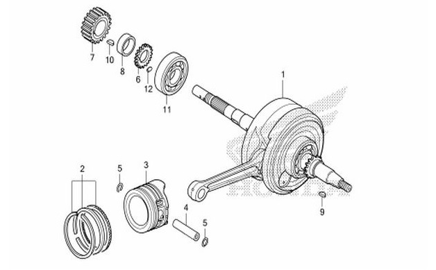 E-13 Crankshaft / Piston