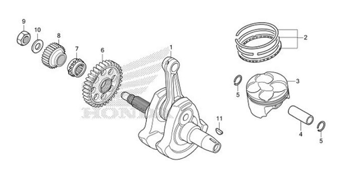 E-14 Crankshaft/Piston