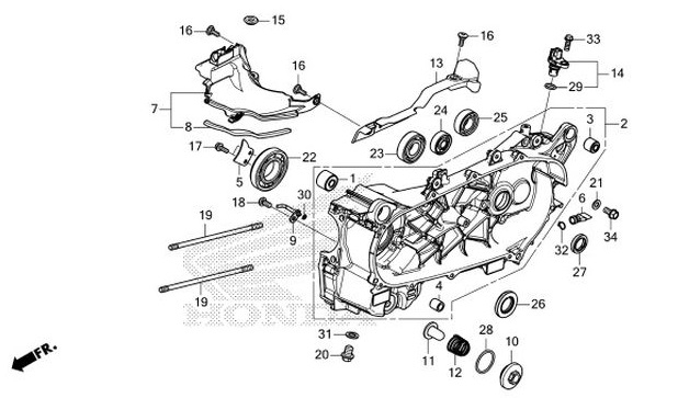 E-15 Left Crankcase