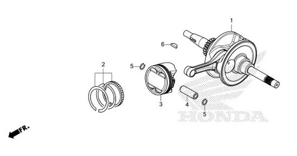E-16 Crankshaft/Piston