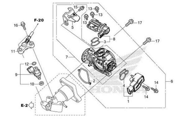 E-17 Throttle Body / Fuel Injector