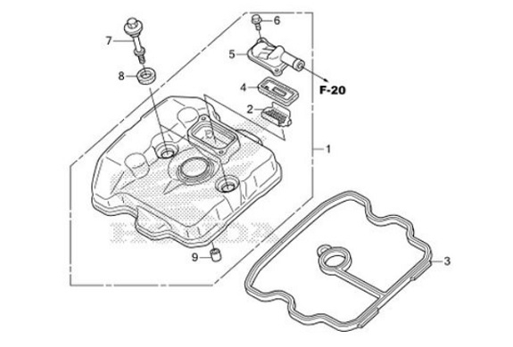 E-1 Cylinder Head Cover