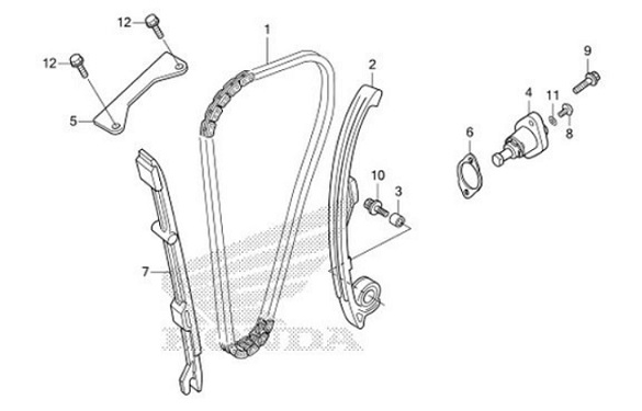 E-4 Cam Chain/Tensioner