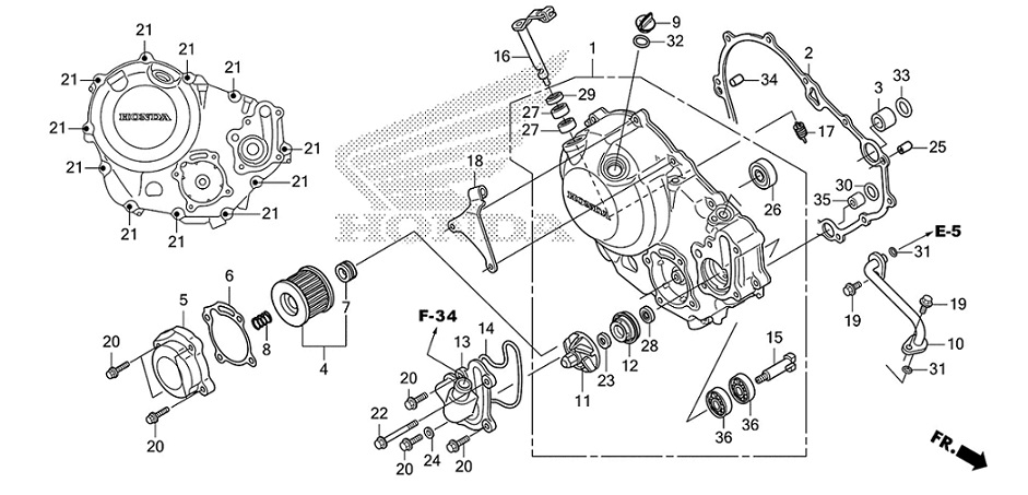 E-6 Right Crankcase Cover