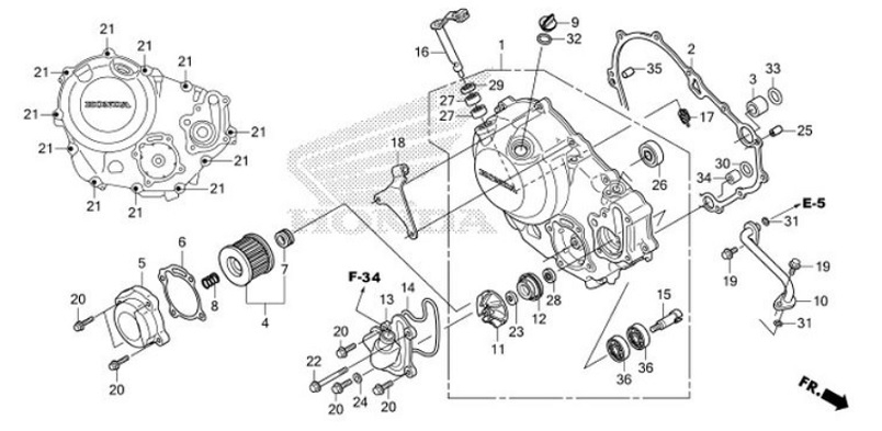 E-6 Right Crankcase Cover