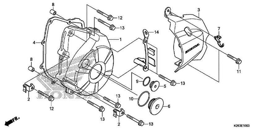 E-8 Left Crankcase Cover