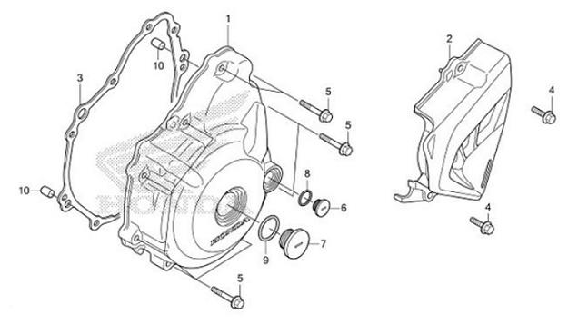 E-9 Left Crankcase Cover