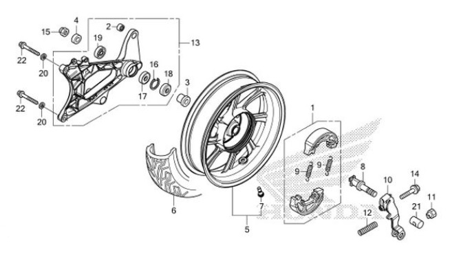 F-18 Rear Wheel/Swingarm
