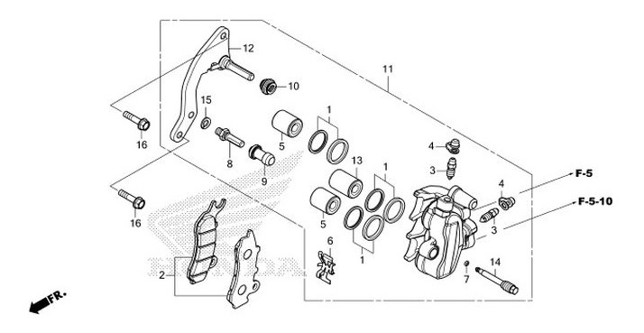 F-19 Front Brake Caliper (WW150)
