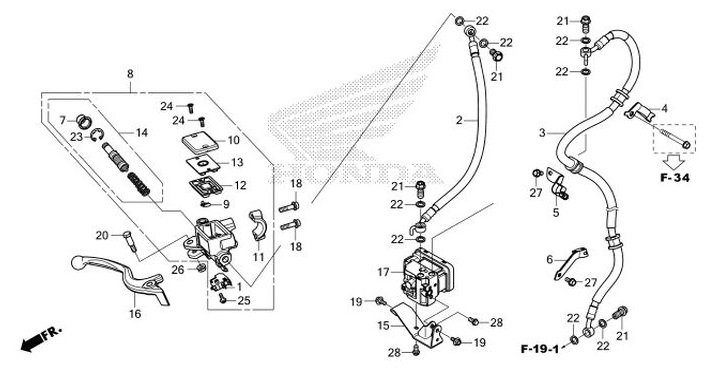 F-5-1 Brake Master Cylinder (WW150A/HV)