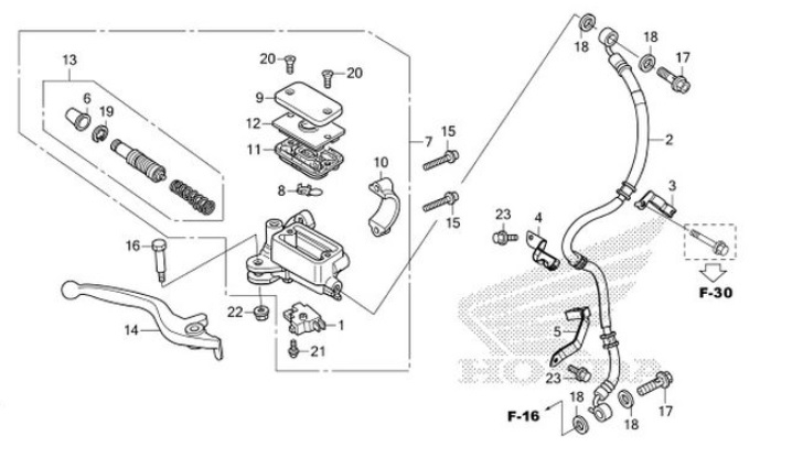 F-5 Front Brake Master Cylinder