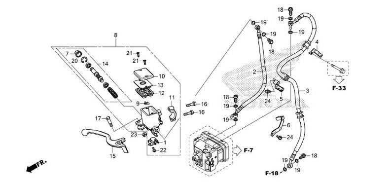 F-5 Front Brake Master Cylinder