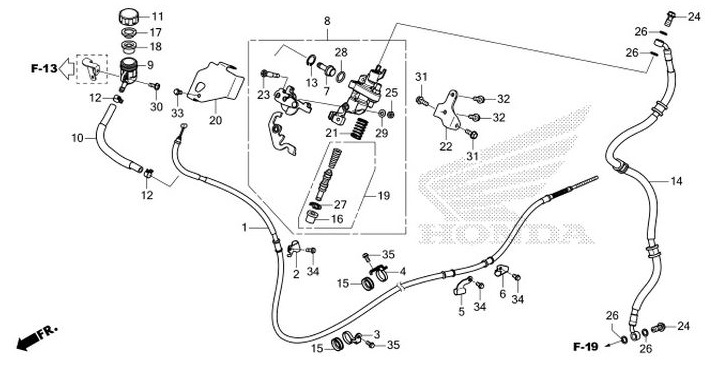 F-6 Brake Master Cylinder