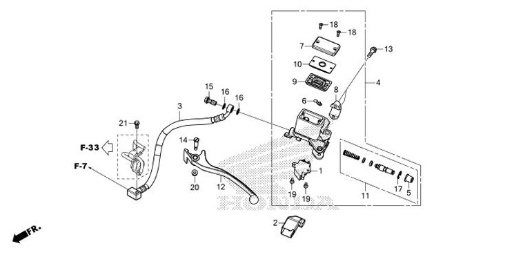 F-6 Rear Brake Master Cylinder