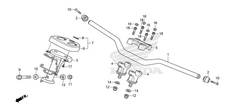 F-8 Handle Pipe/Handle Cover