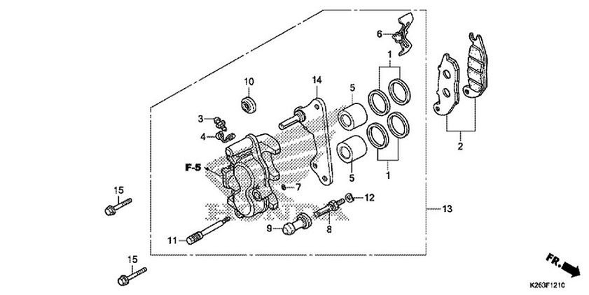 F-10 Front Brake Caliper