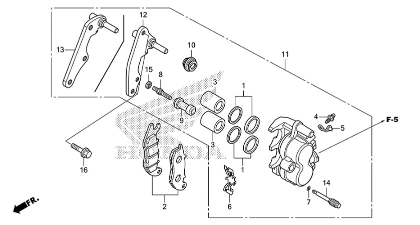 F-10 Front Brake Caliper