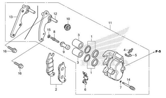 F-10 Front Brake Caliper