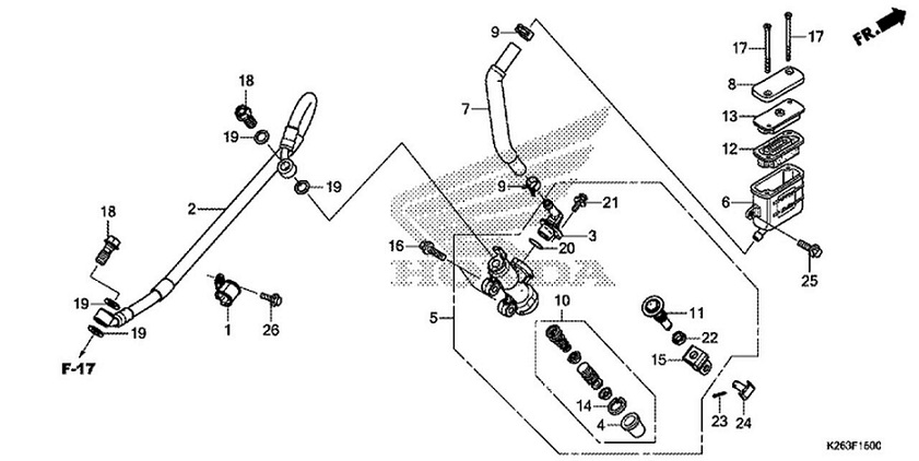F-12 Rear Brake Master Cylinder