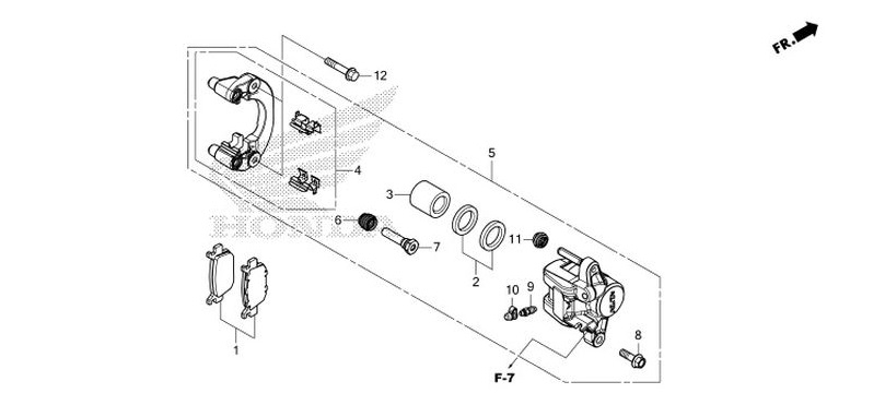 F-20 Rear Brake Caliper
