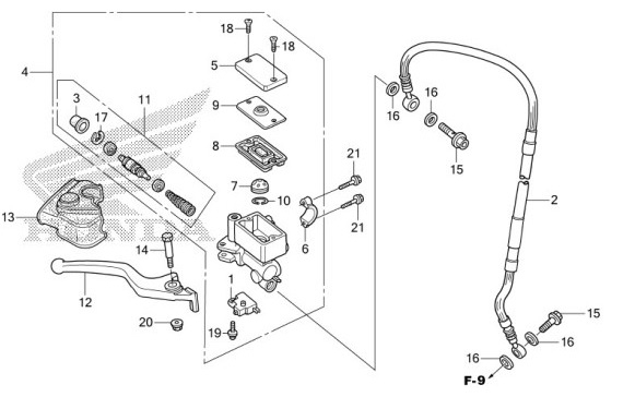 F-4 Front Brake Master Cylinder