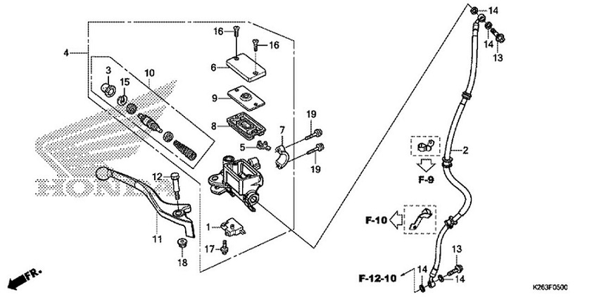 F-5 Front Brake Master Cylinder