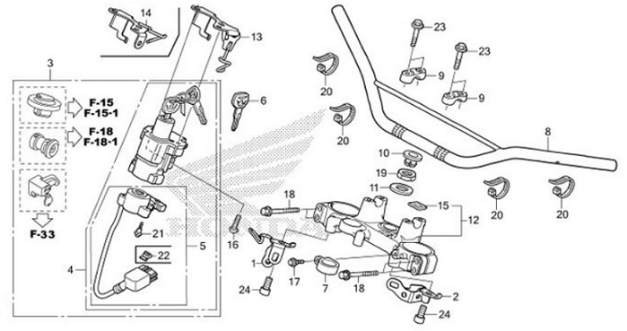F-6 Handle Pipe / Top Bridge