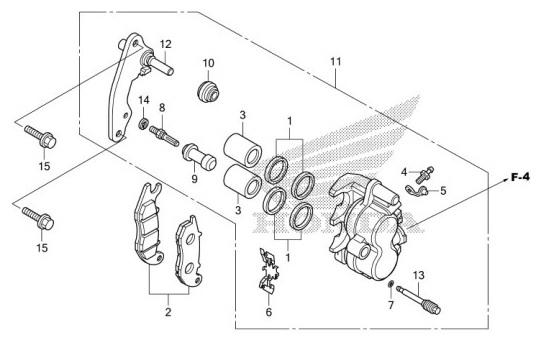 F-9 Front Brake Caliper