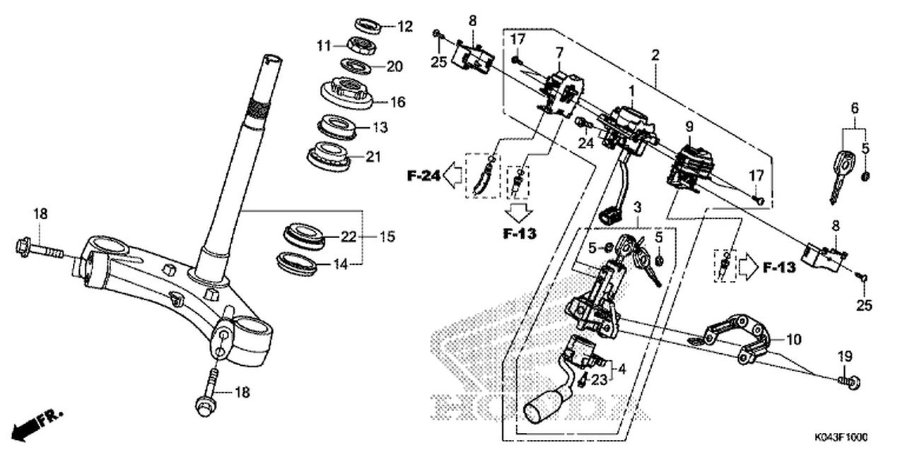 F-9 Steering Stem/Combination Switch