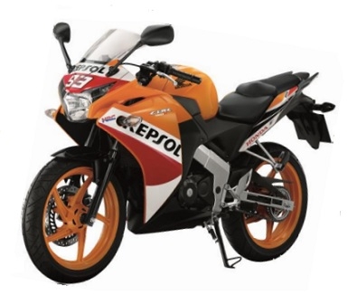CBR150R Orange/White Plastic Parts (YR271)