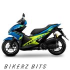 Yamaha Aerox Blue/Lime Decal & Emblem Set