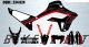 Complete 3M™ Honda CRF300L Decal Sticker Kit - DUNLOP (Black/Red)