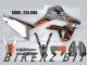 Complete 3M™ Honda CRF300L Decal - BIG JUST1 (Gray) (Euro and USA Headlight Cowl available)