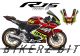 Complete 3M™ Decal Sticker Kit - ANGRY SHARK (Red) for Yamaha R15 ('22-'24)