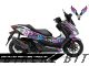 Complete 3M™ Honda Forza 350 Decal Sticker Kit - ARAI 41 (Pink/Blue)