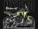 Complete 3M™ Honda NX500 Decal Sticker Kit - BIG NX500 (Lime/White)