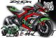 Decal Sticker Kit - Blade Line (Red/Green) for Kawasaki ZX-10R