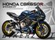 Complete 3M™ Honda CBR650R Decal Sticker Kit - Furious Line Blue (Black Lines)