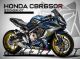 Complete 3M™ Honda CBR650R Decal Sticker Kit - Furious Line Blue (White Lines)