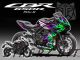 Complete 3M™ Honda CBR650R Decal Sticker Kit - Fire Race (Green/Pink)