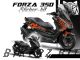 Complete 3M™ Honda Forza 350 Decal Sticker Kit - FLAME (Black)
