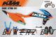 Decal Sticker Kit - Orange/Blue for KTM Six Days (300tpi, 350exc-f, 500exc-f)