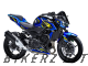 Complete 3M™ Decal Sticker Kit - LIGHTNING (Blue) for Kawasaki Z400