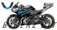Complete 3M™ Decal Sticker Kit - Monster (Light Blue) for Yamaha YZF R3